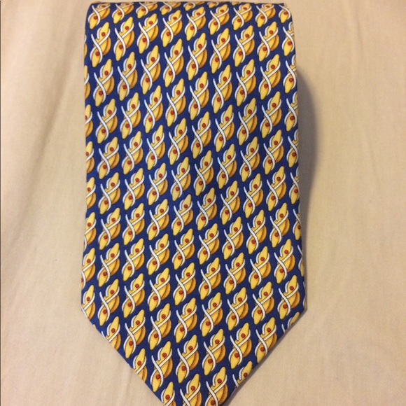 Gucci Other - Vintage Gucci tie “cleats rope” navy blue/yellow